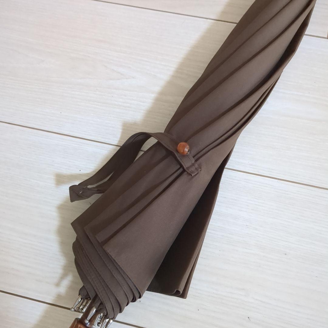 サンバリア100 長傘　S 木製ブラウン