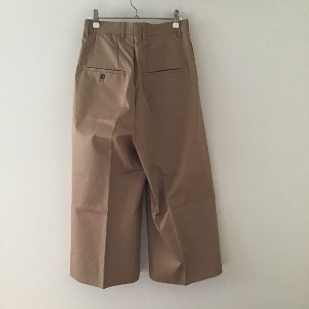 SCYE BASICS サンホアキン　チノ　クロップド　ワイドパンツ　ベージュ