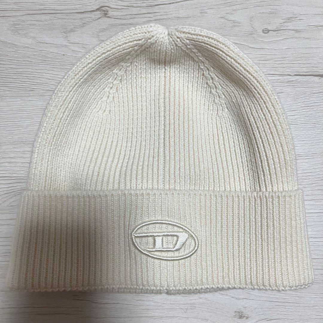 DIESEL ニット帽 ビーニー ホワイト
