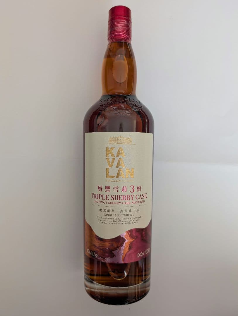 KAVALAN シングルモルトウイスキー トリプルシェリーカスク 1000ml♪