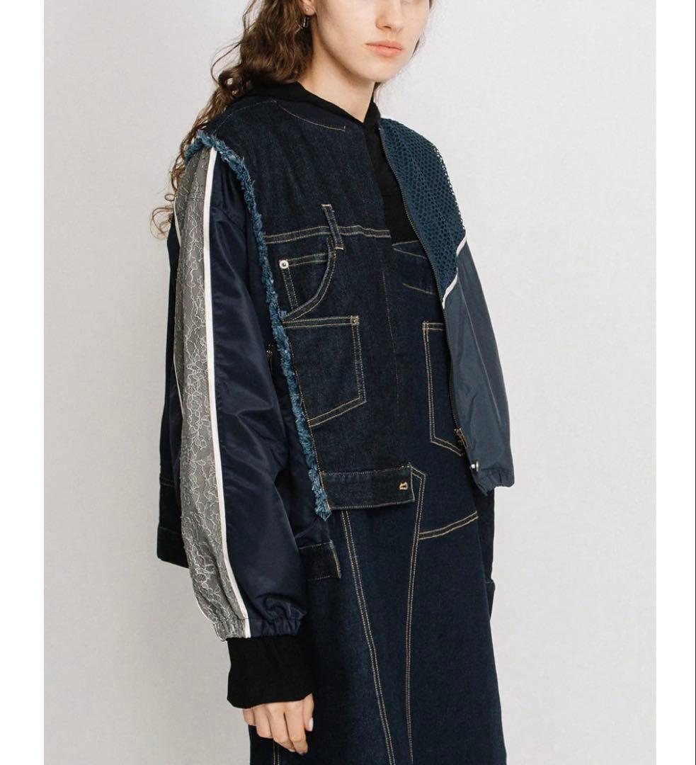 新品　AULA AILA マルチコンビネーションブルゾン　デニムジャケット