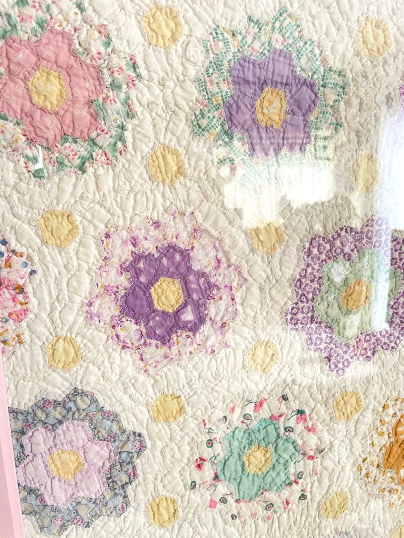 あみさま専用になります♡ アンティークキルト フレーム大きめ·͜· ♡