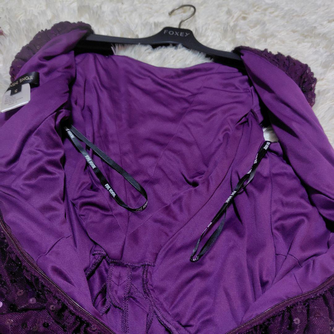 【未使用品♡美シルエット】タダシショージ　スパンコールカクテルドレス　S