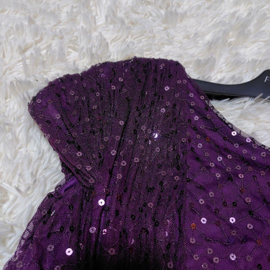 【未使用品♡美シルエット】タダシショージ　スパンコールカクテルドレス　S