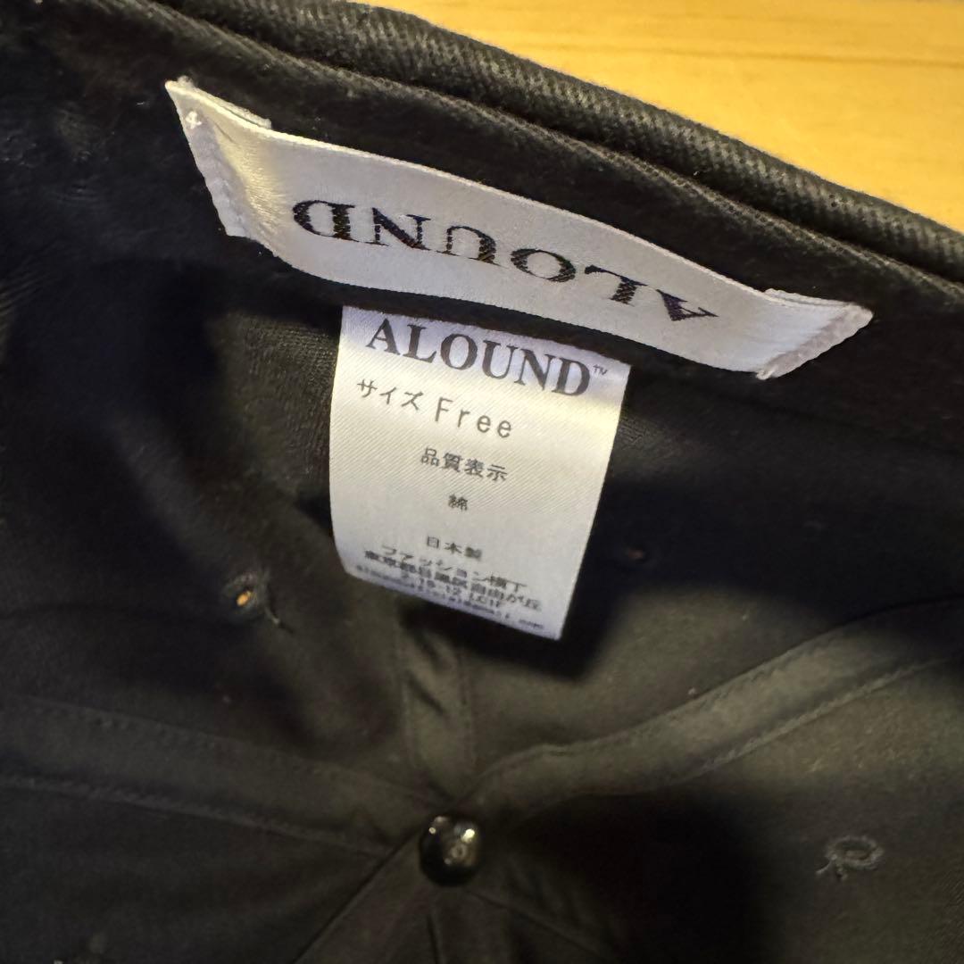 【ALOUND(アラウンド)】■COTTON LOGO CAP(黒)■☆試着のみ