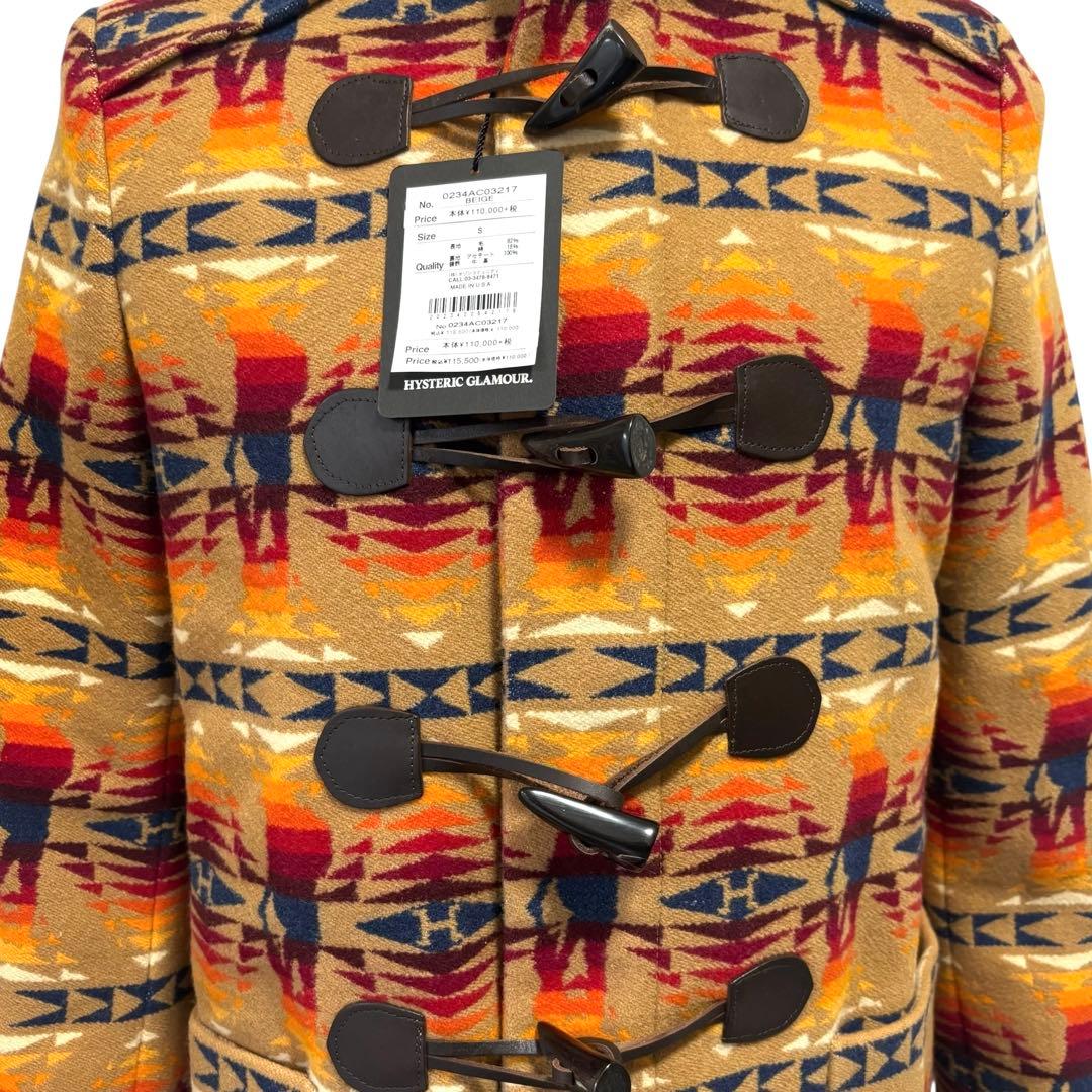 ヒステリックグラマー ペンドルトン コラボ ダッフルコート 総柄 S タグ付き