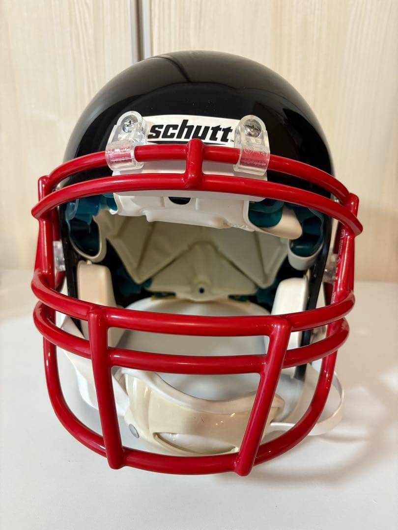 よ*う様 schutt アメリカンフットボールヘルメット 黒/赤