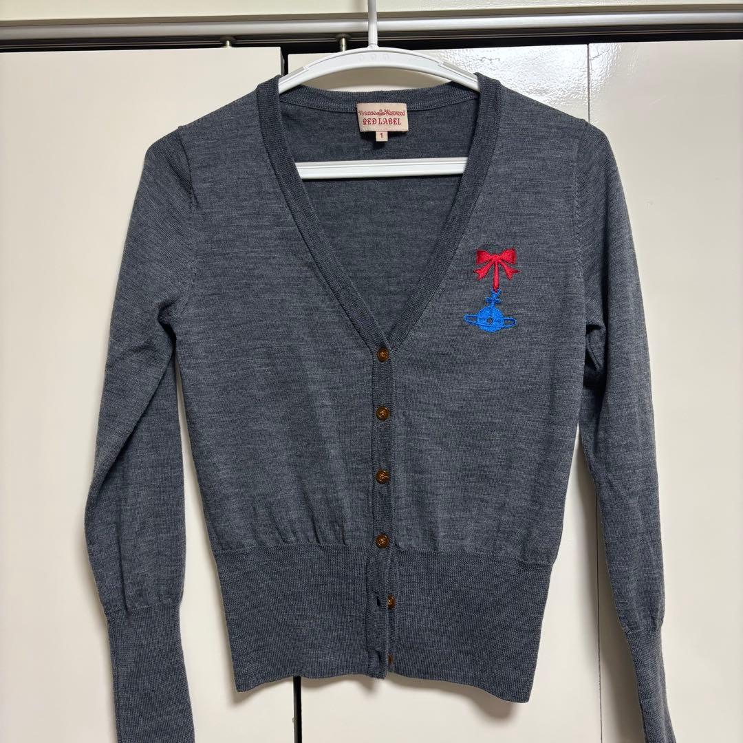 グレー 長袖カーディガン ヴィヴィアンウエストウッドレッドレーベル