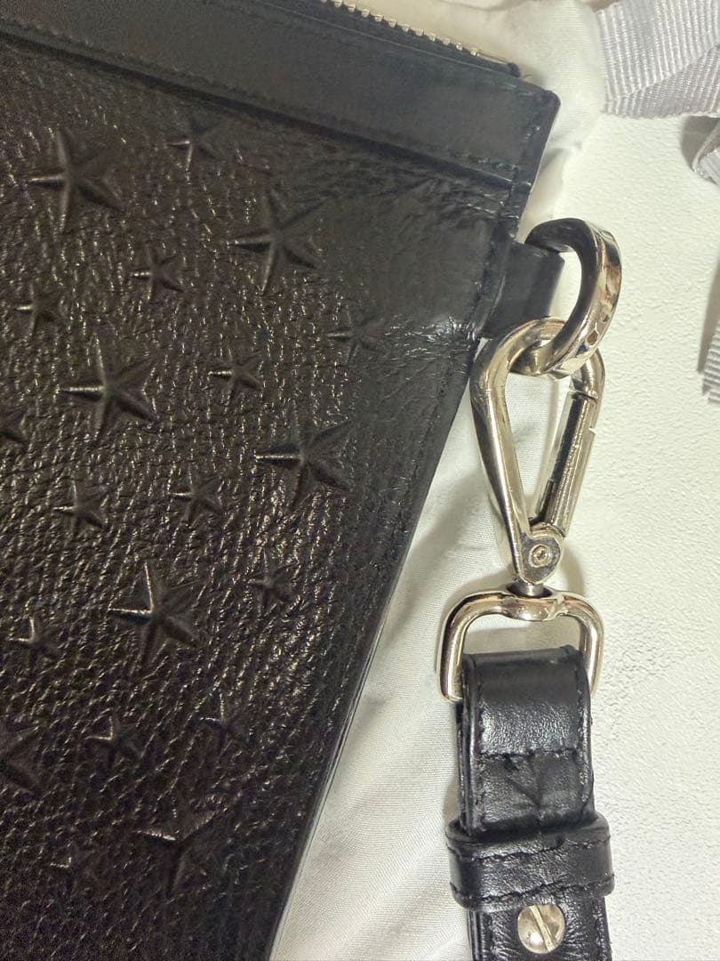 ブラック クラッチバッグ　黒　コバック　手提げ　ジミーチュー　メンズ　セカンド