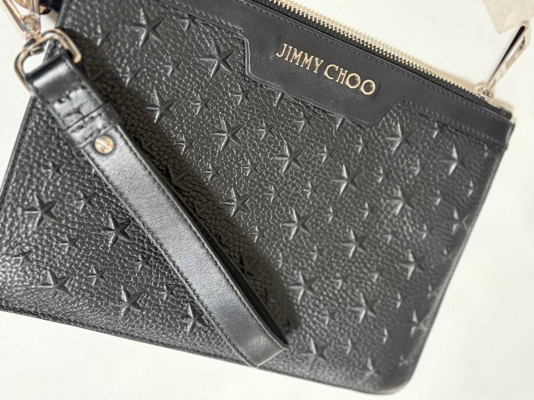 ブラック クラッチバッグ　黒　コバック　手提げ　ジミーチュー　メンズ　セカンド