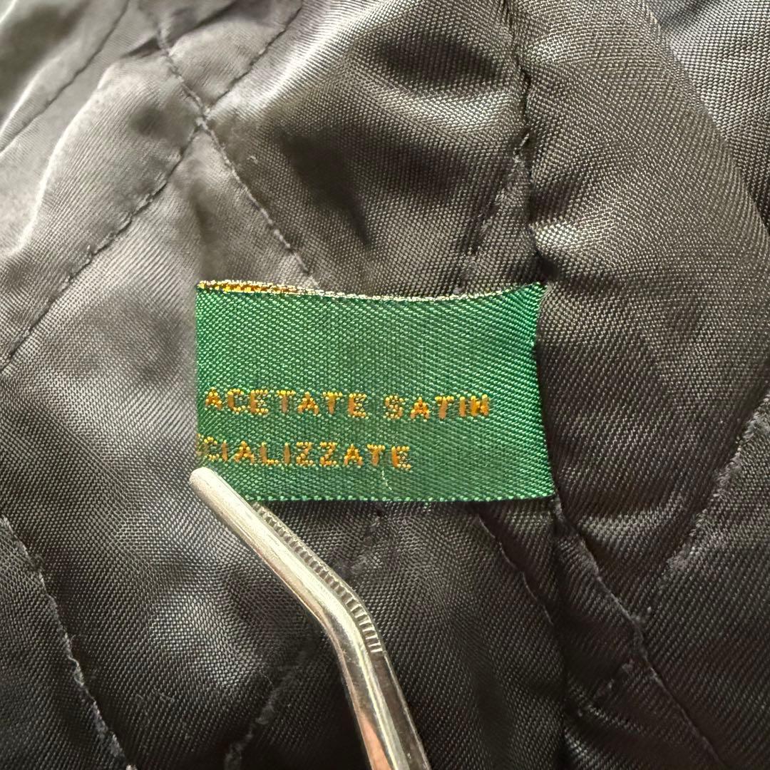 Euro Vintage リアルレザー ダッフルコート トグルボタン ブラック