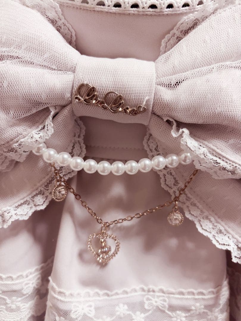 LIZLISA ビックリボンティアー ドスカート ピンク