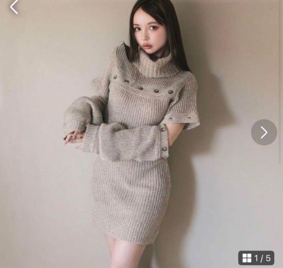 【送料込み】andmary シエナニットミニドレス アンドマリー