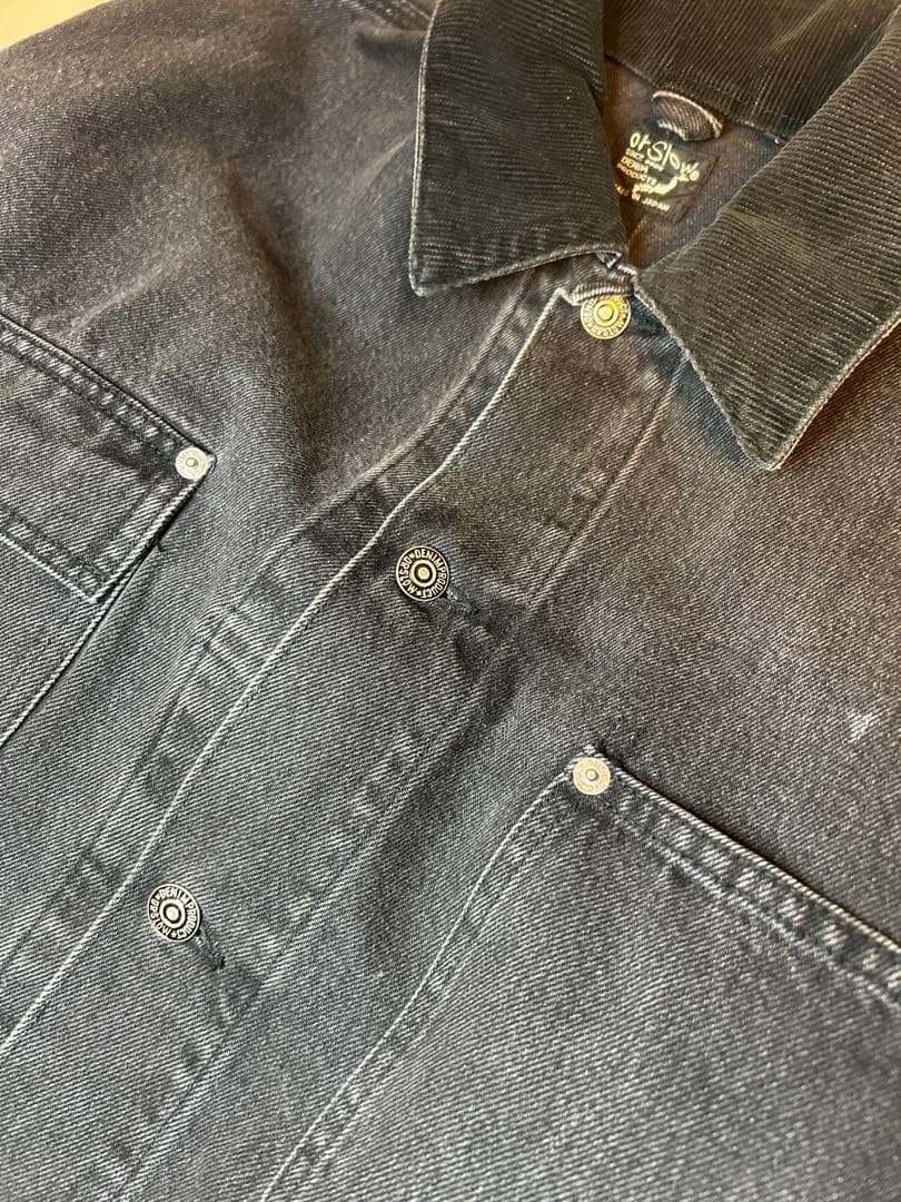 orSlow オアスロウ リラックスフィット カバーオール ブラック黒デニム