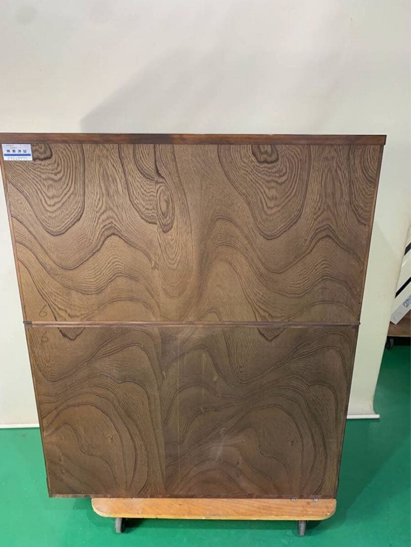 岩谷堂箪笥 定55万 欅材 拭漆塗り 南部鉄器金具 牡丹紋様 引き出し タンス