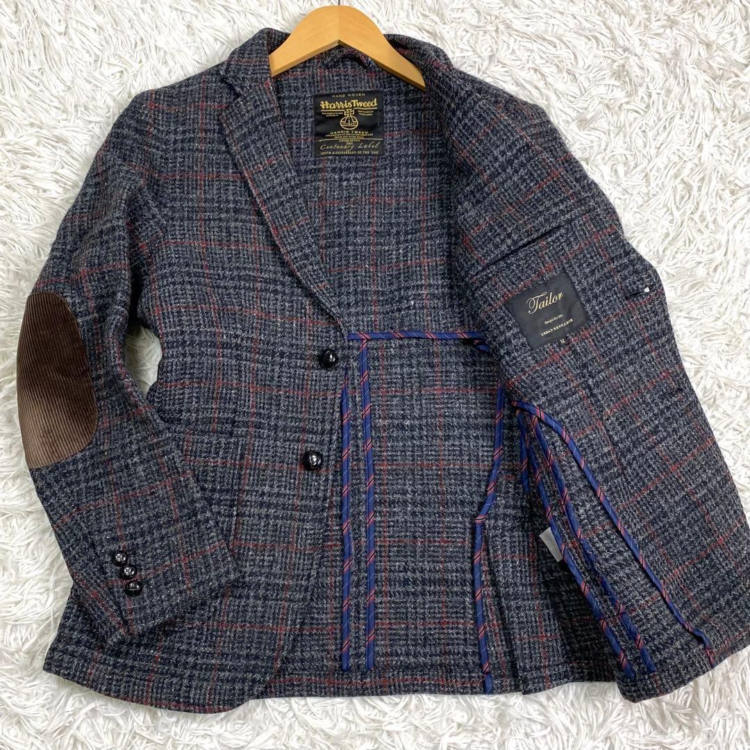 超希少✨限定品 ハリスツイード ジャケット エルボーパッチ 胡桃釦グレンチェック