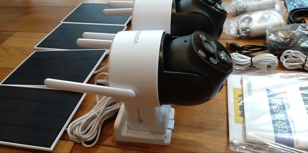 【値下げ】VORGUT 防犯カメラ 屋外 ソーラー4台セット全彩夜間視界