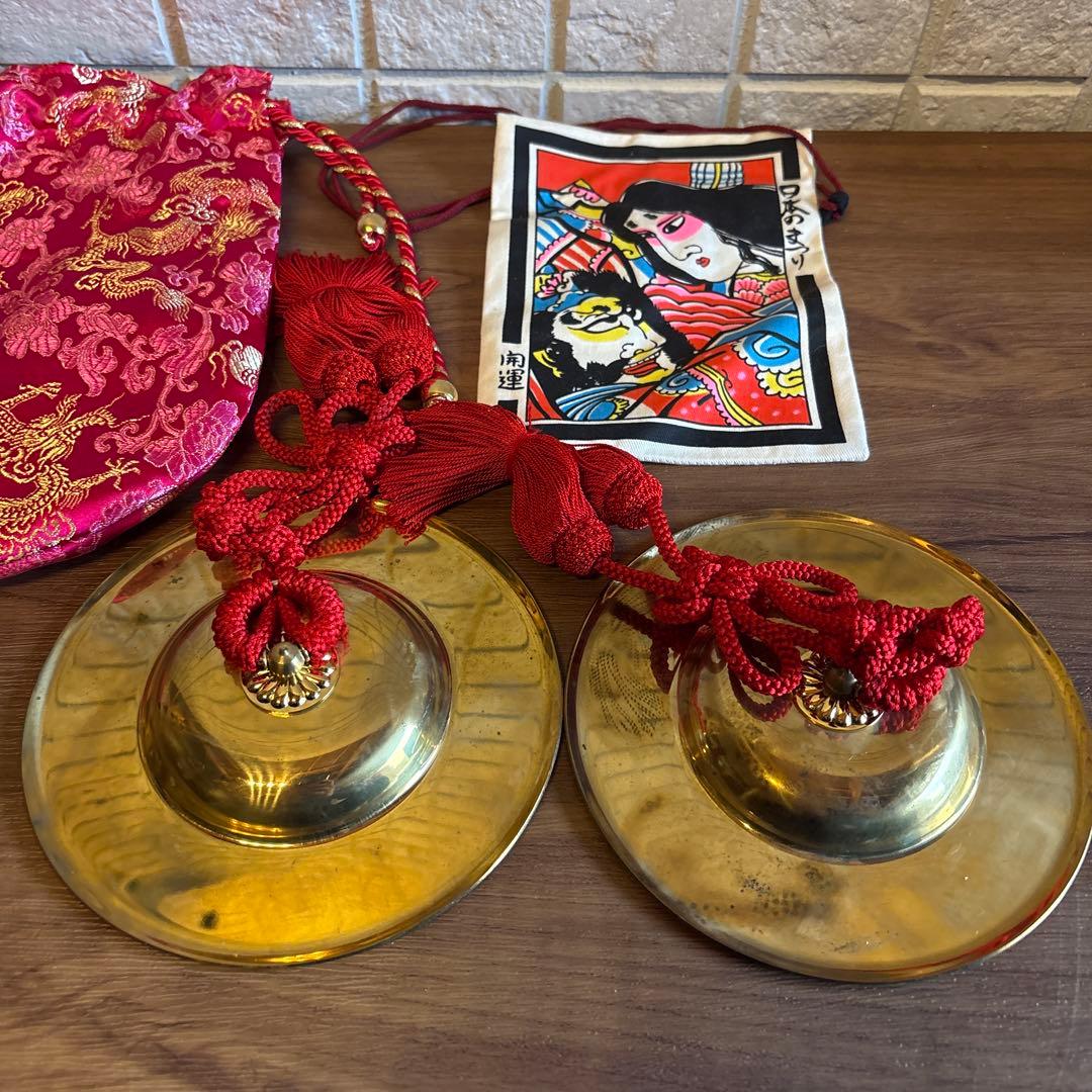 チャッパ　ねぶた手振り鐘　約五寸　専用入れ物　福財布付