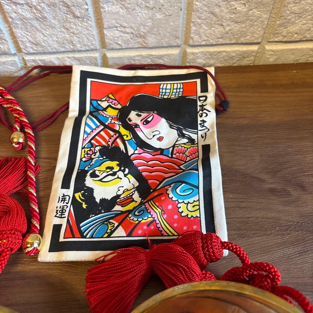 チャッパ　ねぶた手振り鐘　約五寸　専用入れ物　福財布付