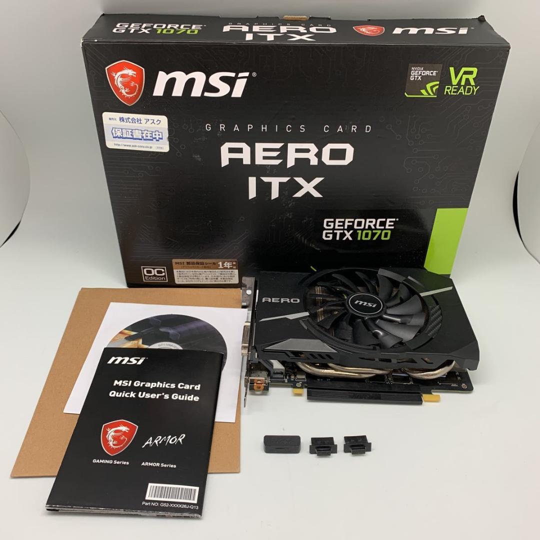 グラフィックボード・グラボ・ビデオカード msi NVIDIA GEFORCE GTX 1070 AERO ITX