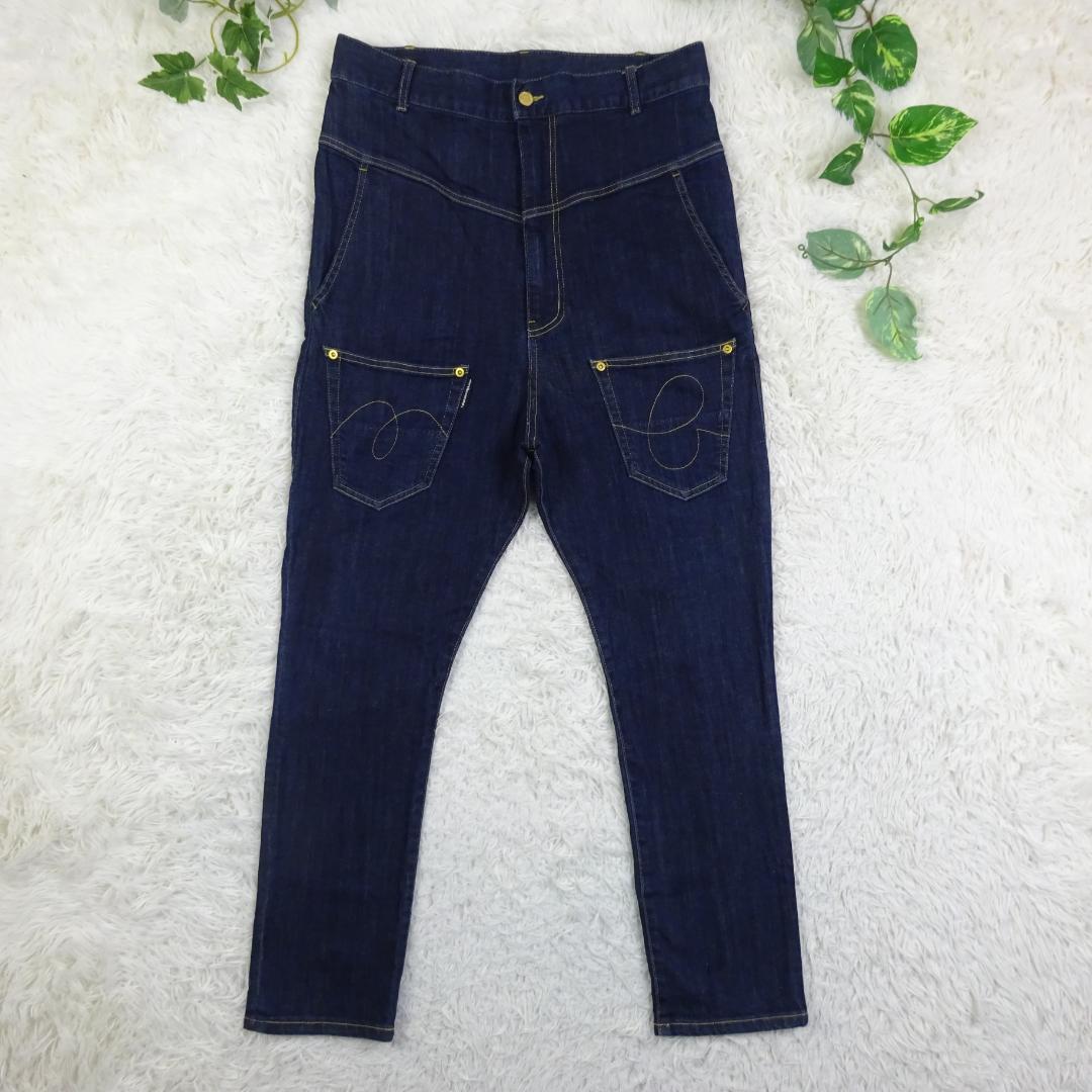 美品　メルシーボークー　後ろ前パンツ　サルエルパンツ　濃紺　XL　大きいサイズ