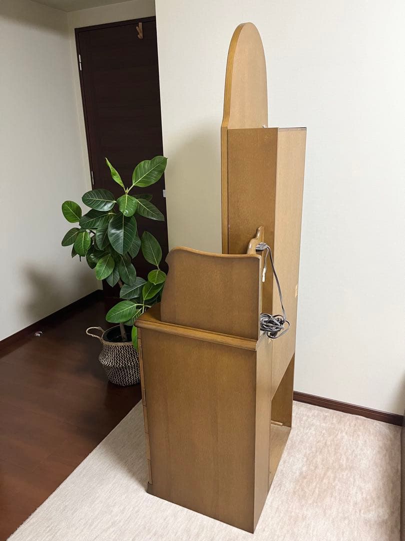 【１月８日出品終了】ドレッサー　鏡台 姿見　化粧台　ナラ材