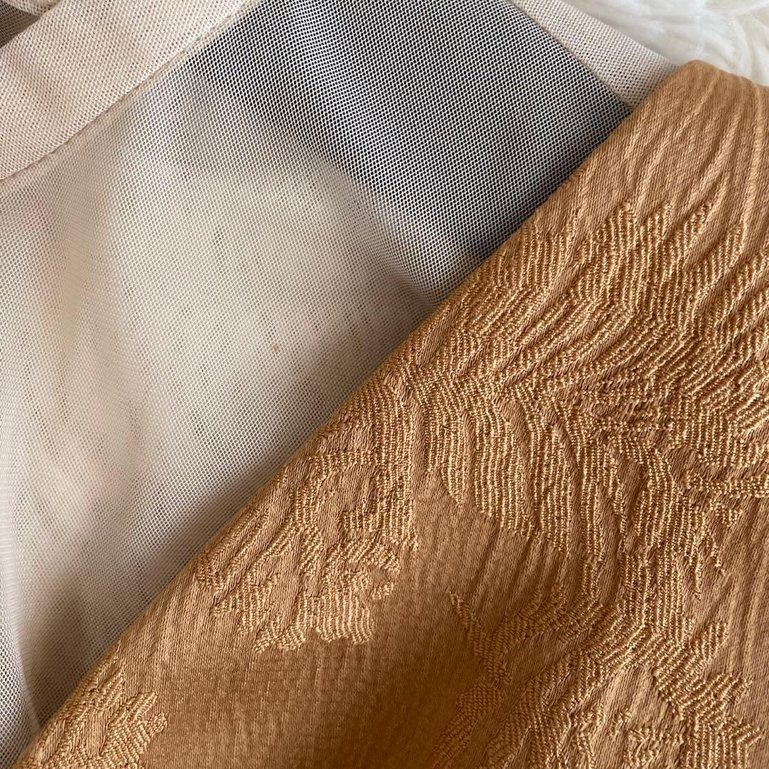 【新品未使用】AIMER チュールブラウス付きジャカードIラインドレス