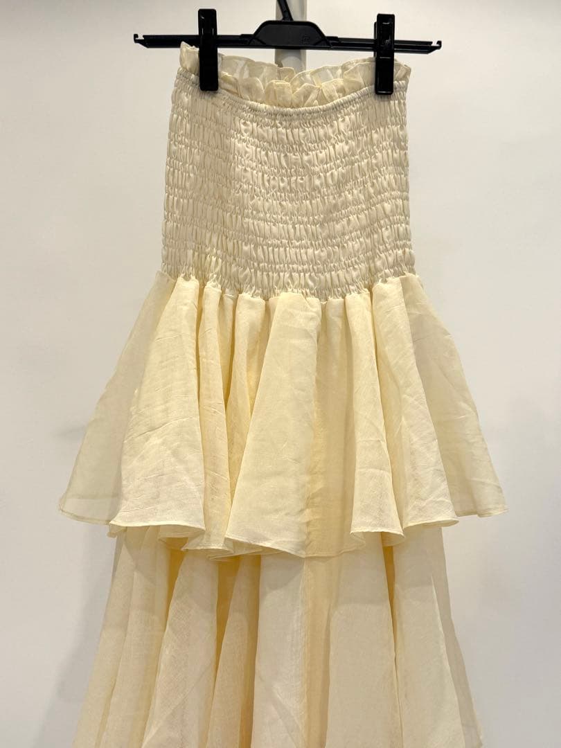 アイボリー maison celon frilly tiered dress
