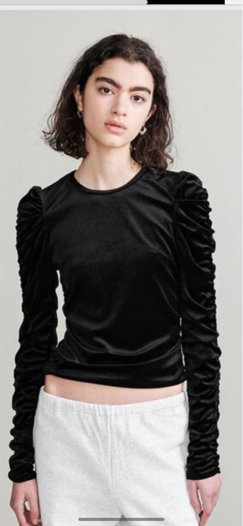 H BEAUTY&YOUTH ユナイテッドアローズ　ベロアシャーリングトップス