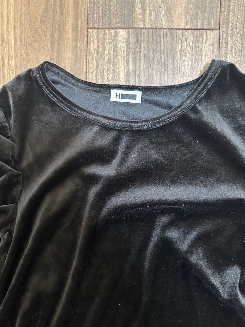 H BEAUTY&YOUTH ユナイテッドアローズ　ベロアシャーリングトップス