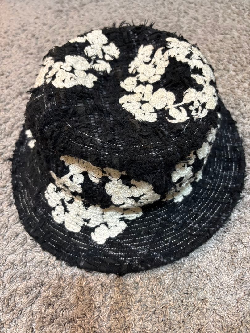 レディメイド　デニムティアーズ　バケットハット 黒 イエローバックス着