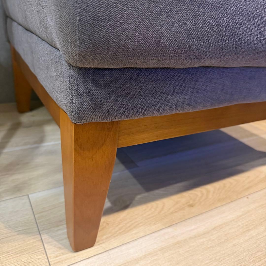 【送料無料】グレー ファブリック 1人掛けソファ