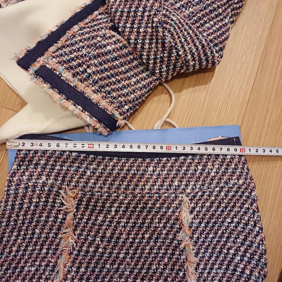 familiar　ツイードスーツフォーマル　卒園　入学式　130　ブローチつき