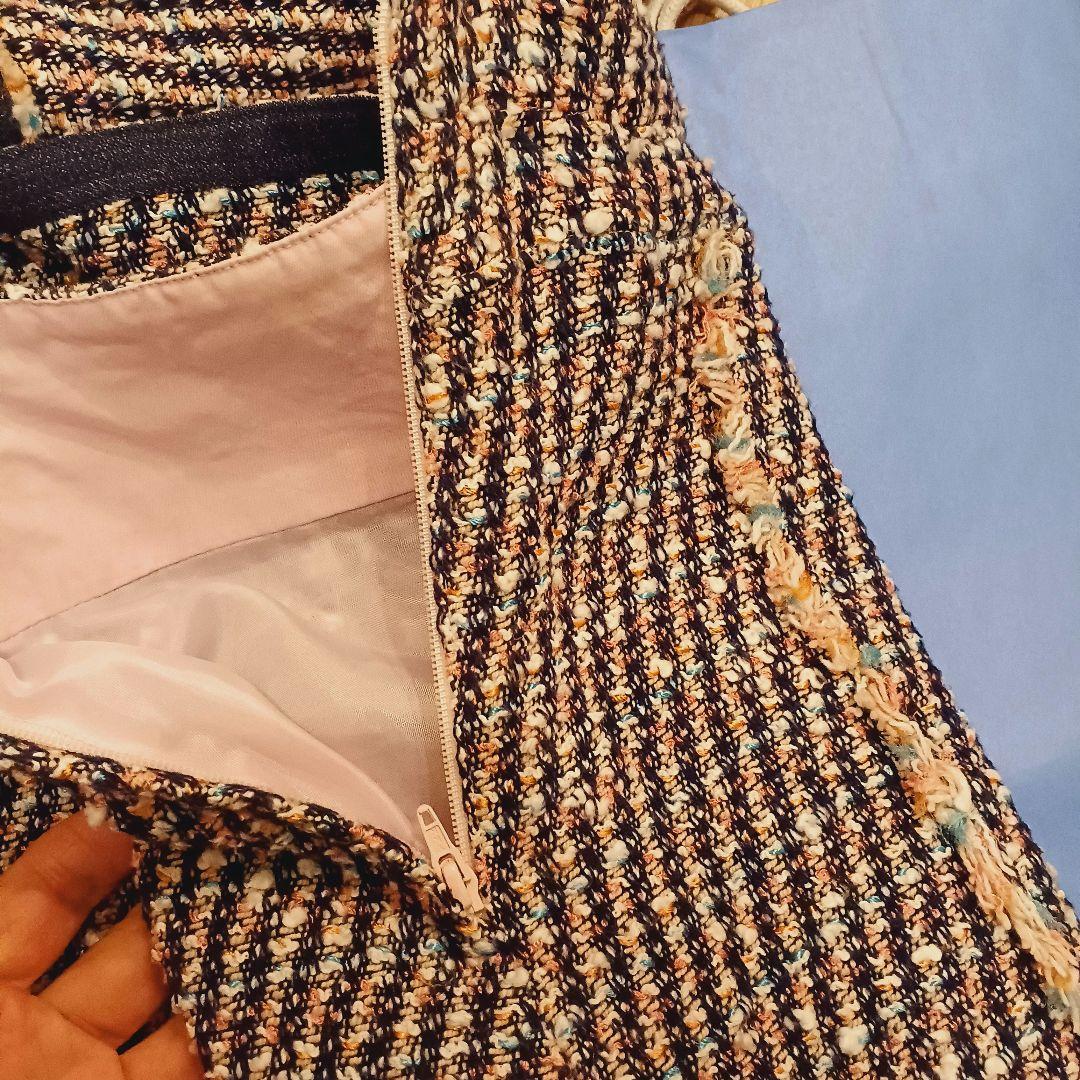 familiar　ツイードスーツフォーマル　卒園　入学式　130　ブローチつき