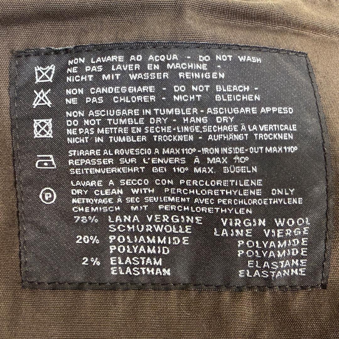 J4044 美品 PT01 フランネル クリース イージースラックス 濃灰 46