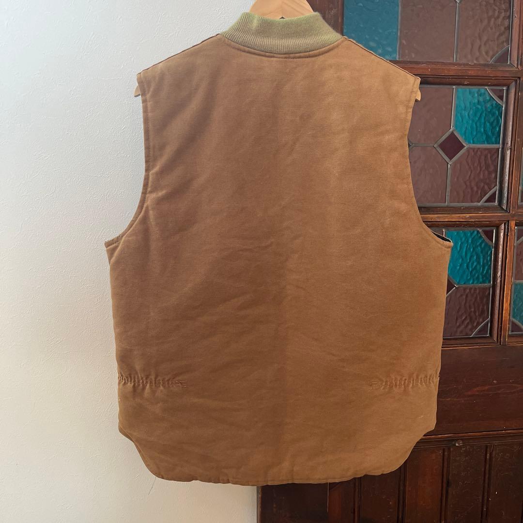 80s usa製 カーハート ダックベスト ブラウン