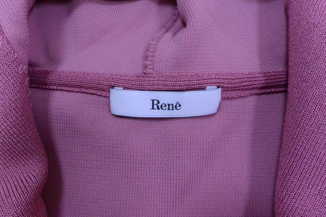 ルネ福袋　フリル付きフードロングベストジレ　 ピンク　34　新品