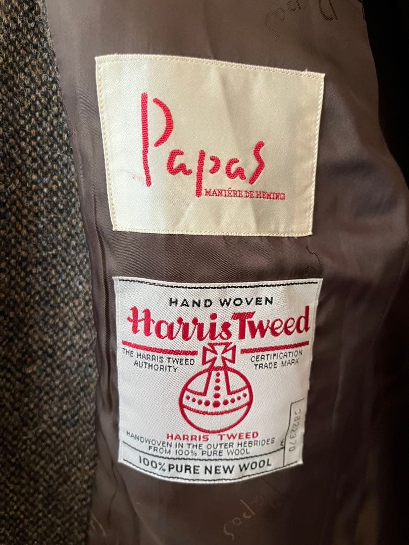 【Papas】 Harris Tweed ジャケット Mサイズ