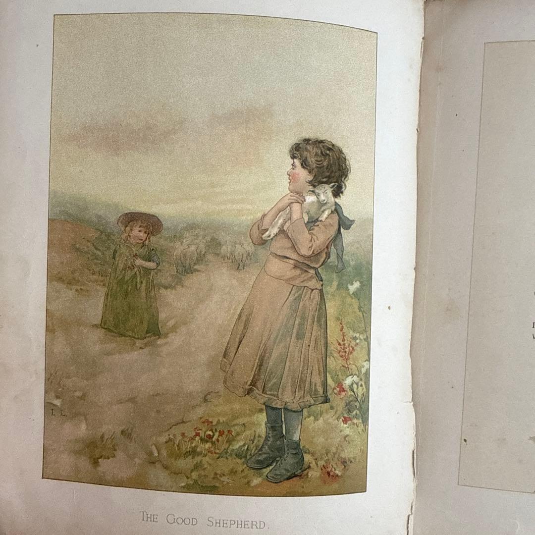 稀少1886年　美しいアンティーク絵本ヴィクトリアン洋書ジャンクジャーナル古書