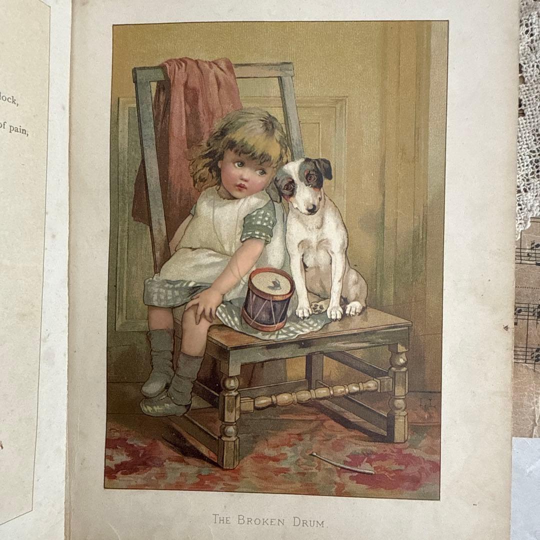 稀少1886年　美しいアンティーク絵本ヴィクトリアン洋書ジャンクジャーナル古書