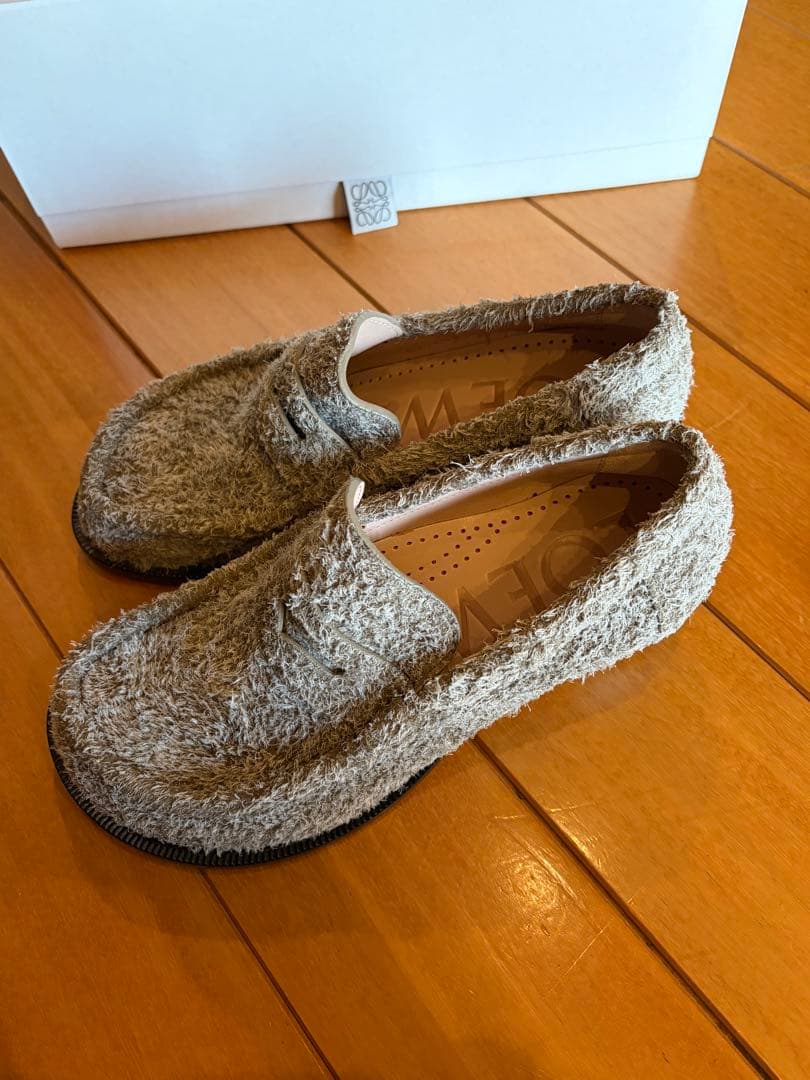 LOEWE ロエベ　カンポローファー 37 デニムブルー　内袋付き