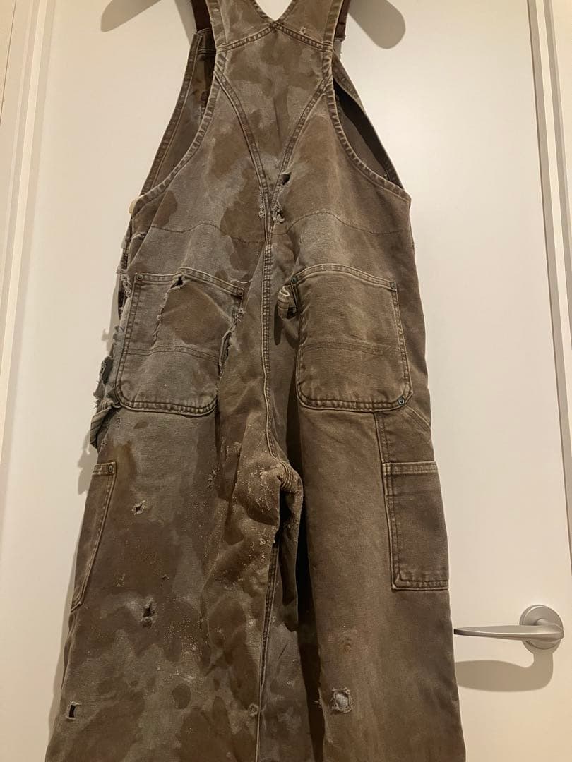 f*i様 激渋　美ボロ　Carhartt ダブルニー　オーバーオール usa製