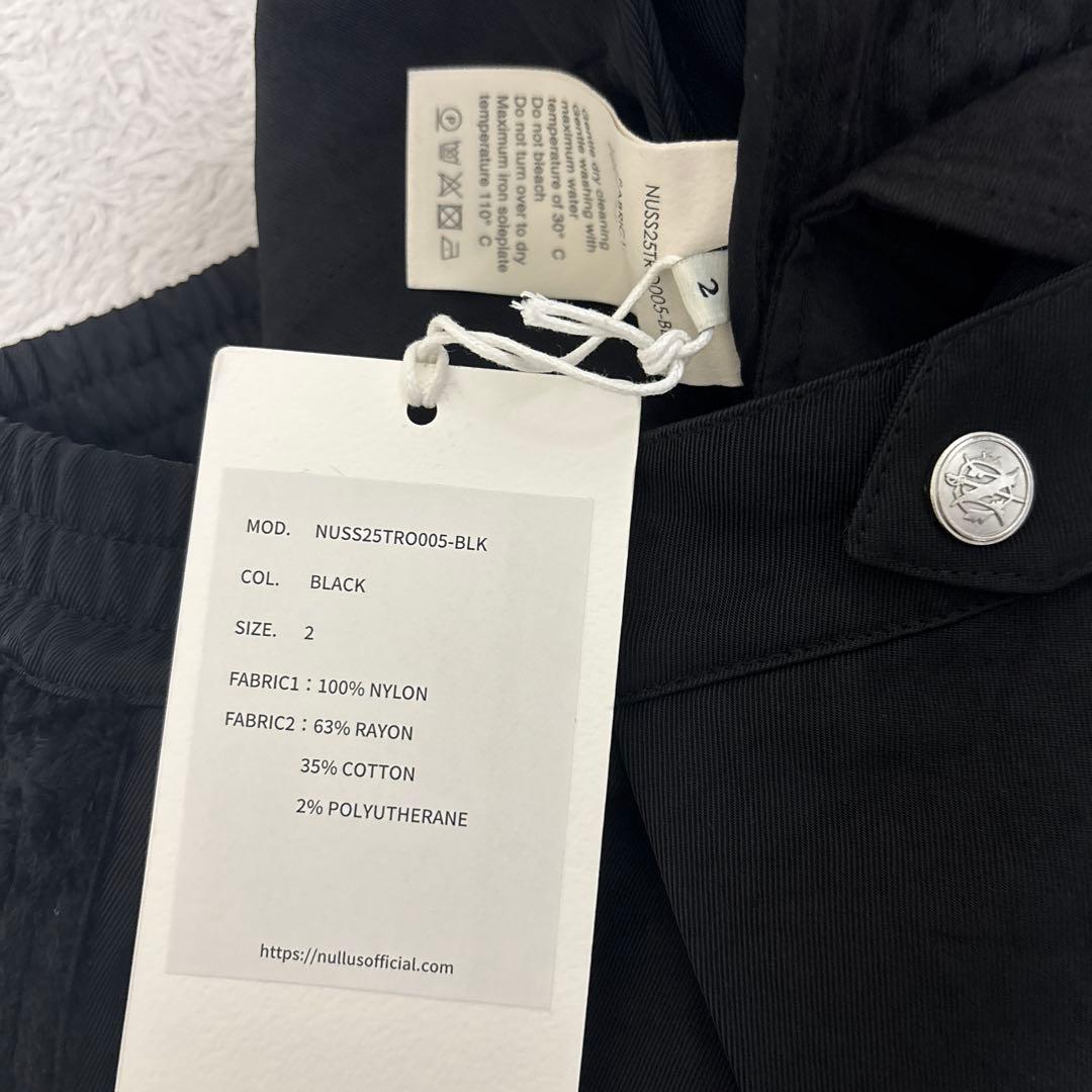 NULLUS ヌルース 25ss INTERTWINED TROUSERS 黒