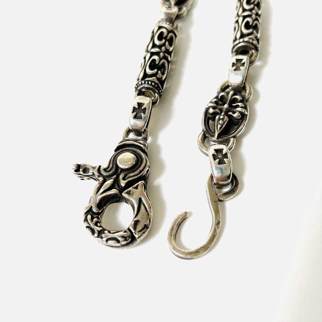 ぼ*う様 A&G エーアンドジー ギローム ダガー ウォレットチェーン シルバー