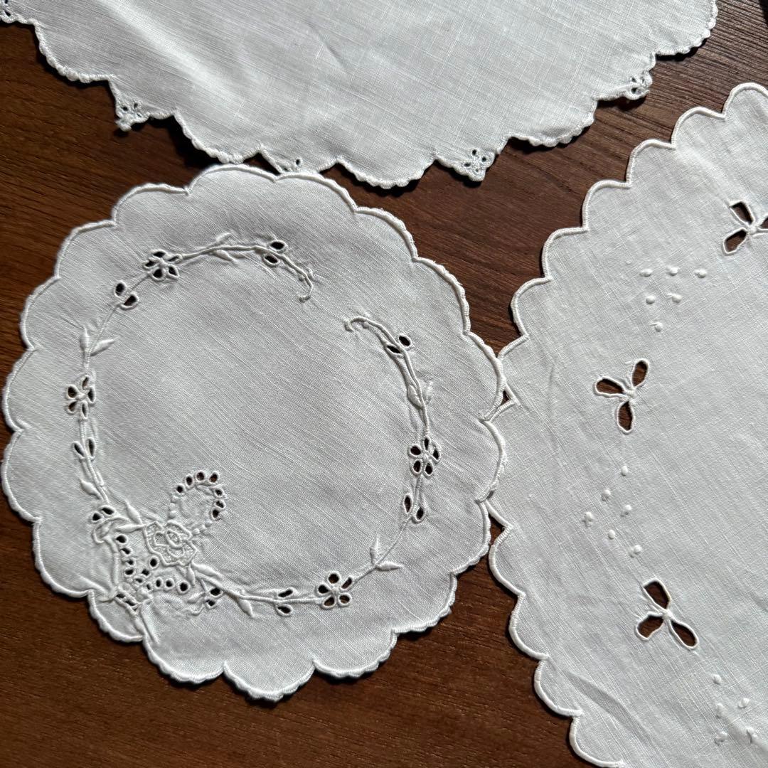 フランスアンティークஐ⋆*可愛いドイリー大小セット❤︎