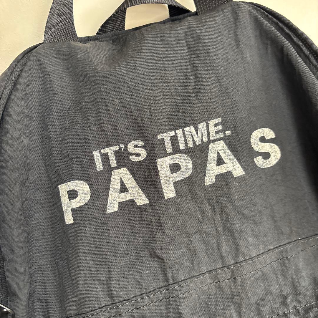 貴重★激レア★入荷困難★当時物★PAPAS パパス　ナイロンリュック　黒