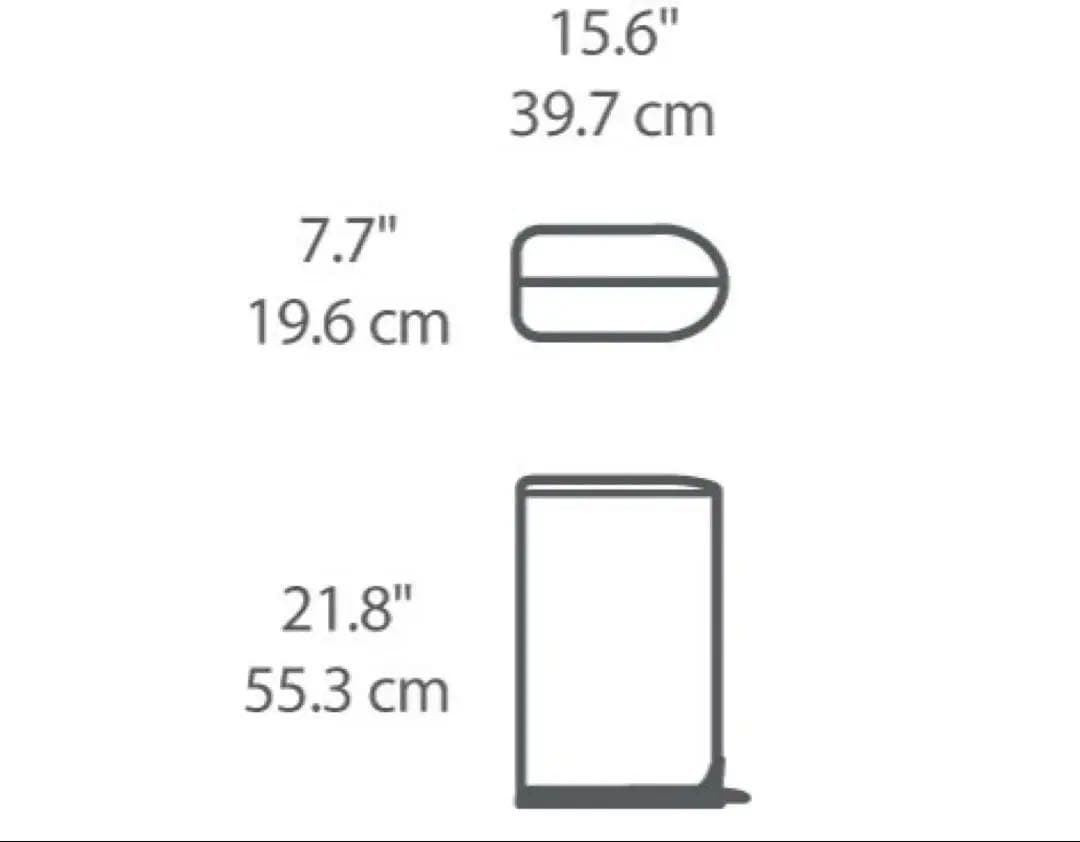 simplehuman シンプルヒューマン バタフライ ステップカン 18L