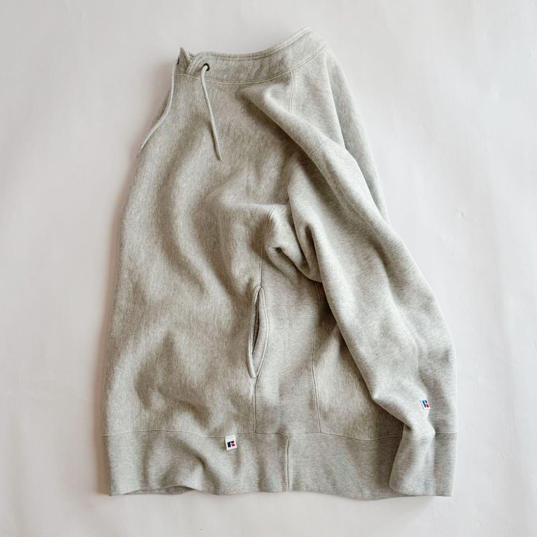 heart ラッセル RUSSELL ハイネック スウェット 無地グレー