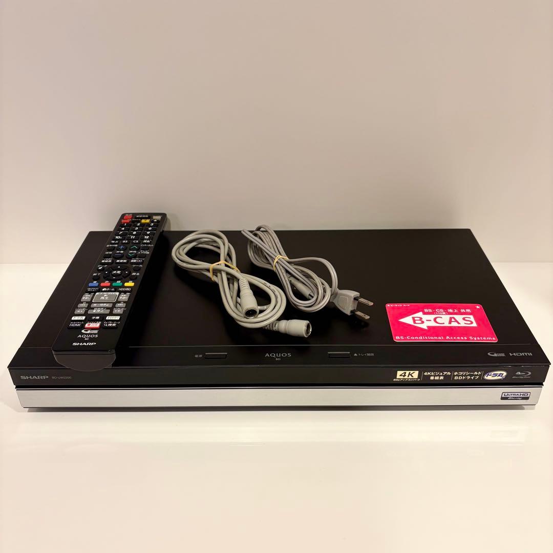 【美品】SHARP シャープ ブルーレイレコーダー BD-UW2200