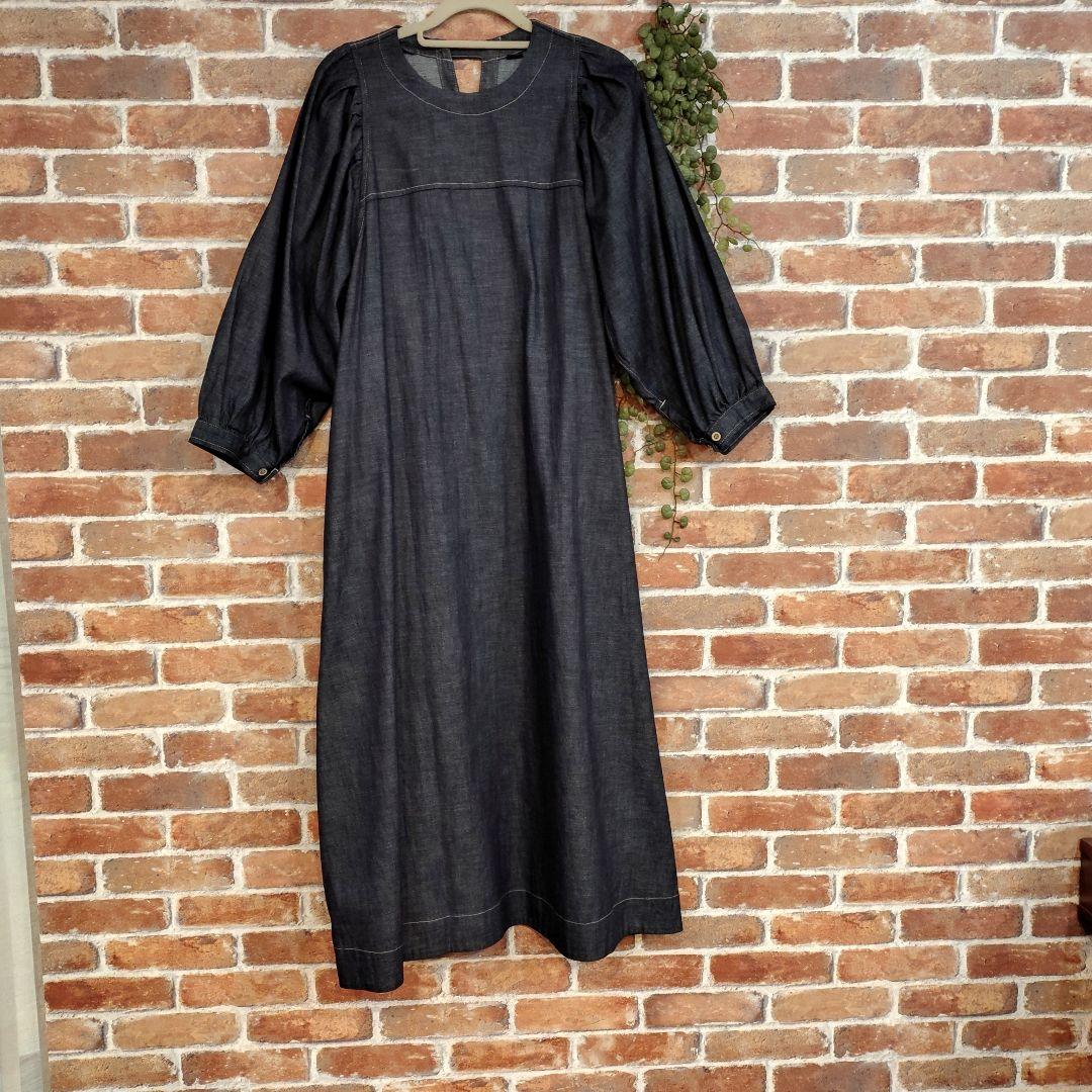 45R プチデニムのパプブリッジワンピース